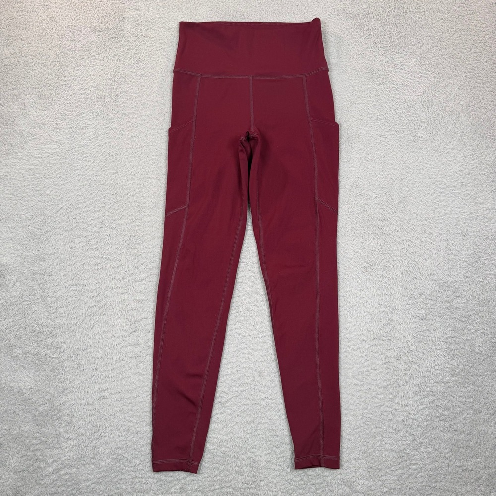 American Eagle The Everything Pocket Legging Burgundy High Waisted Small Regular